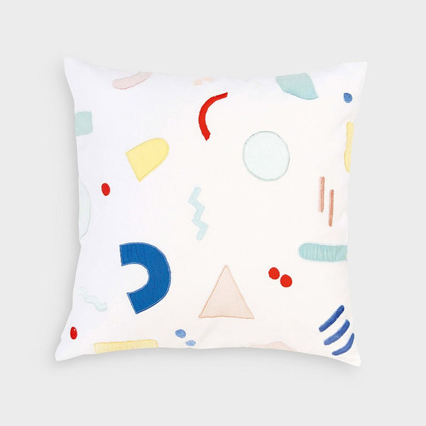 Painted Graphic Square Cushion