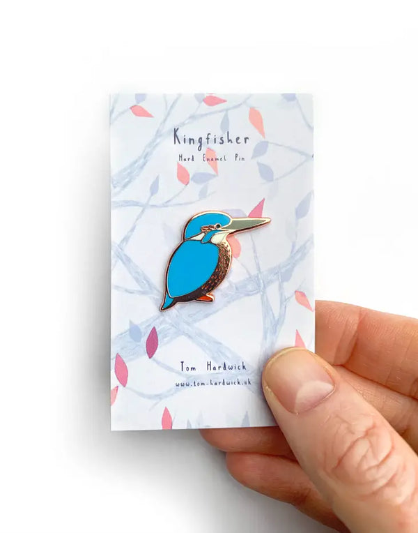 Kingfisher Enamel Pin Badge by Tom Hardwick