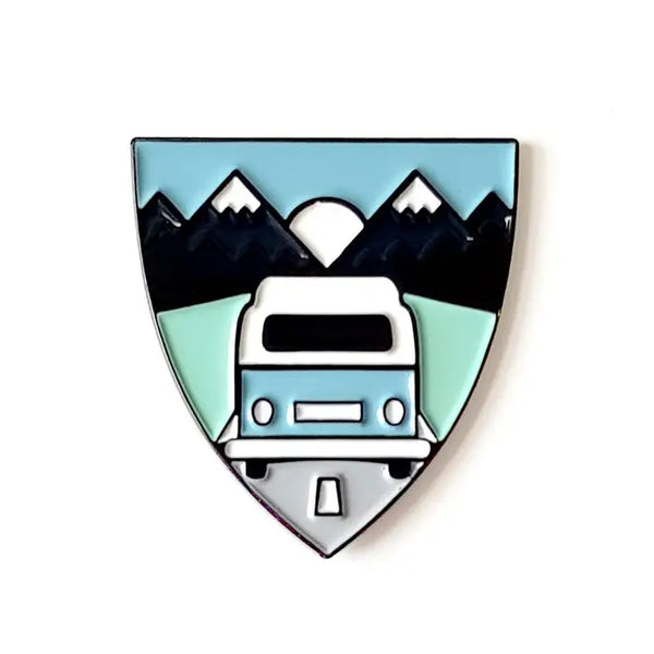 Campervan Enamel Pin Badge by OR8 Design