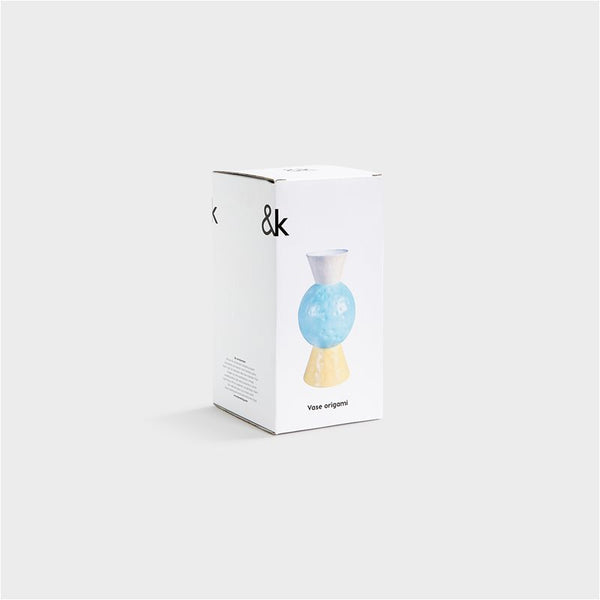 Blue Origami Vase by &klevering