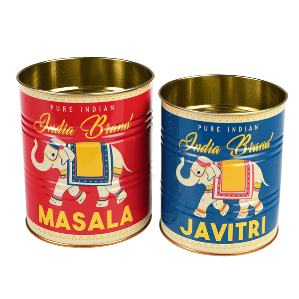 Masala and Javitri Storage Tins by Rex