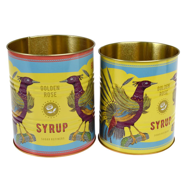 Golden Rose Syrup Storage Tins