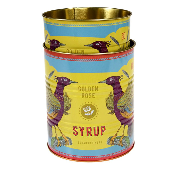 Golden Rose Syrup Storage Tins