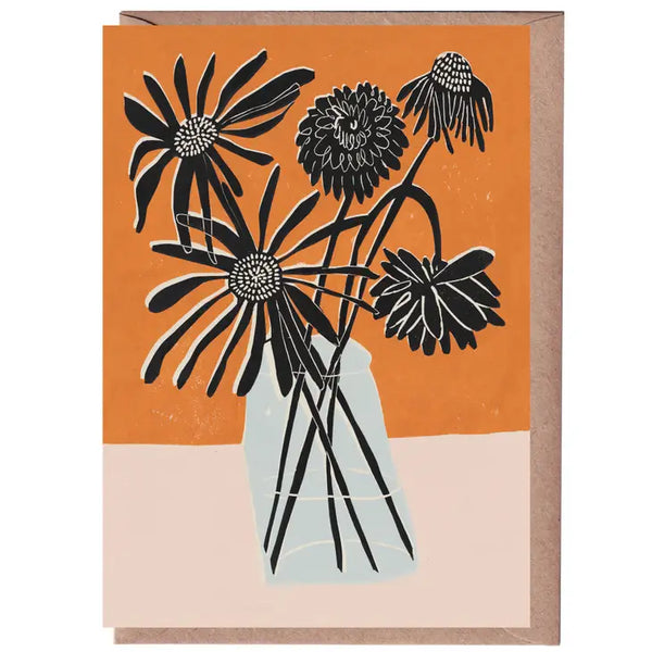 Autumn Flowers Card by Luiza Holub