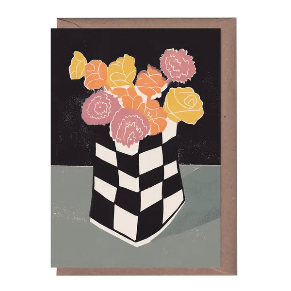 Roses and Carnations Card by Luiza Holub