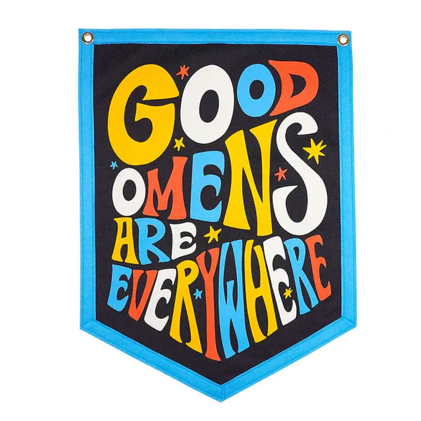 Good Omens are Everywhere Camp Flag by Oxford Pennant
