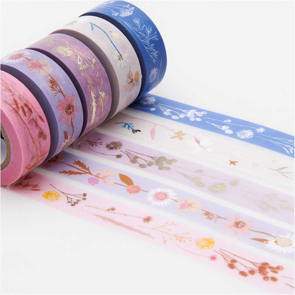Dried Flower Style Washi Tape Set of 5