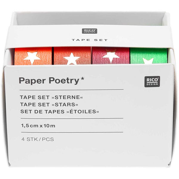 Neon Star Washi Tape Set of 4 by Paper Poetry
