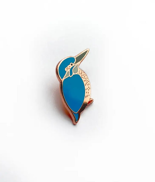 Kingfisher Enamel Pin Badge by Tom Hardwick