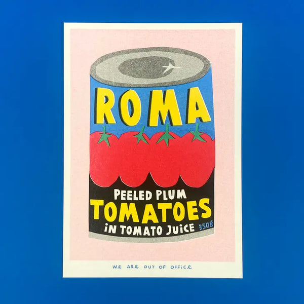 A Can of Roma Plum Tomatoes