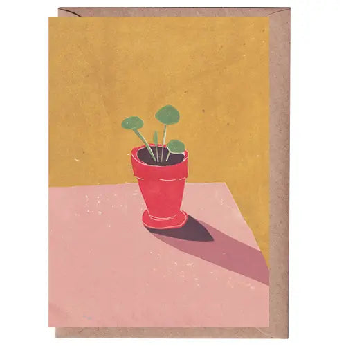 Baby Pilea Card by Luiza Holub