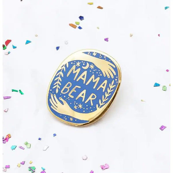 Mama Bear Enamel Pin Badge