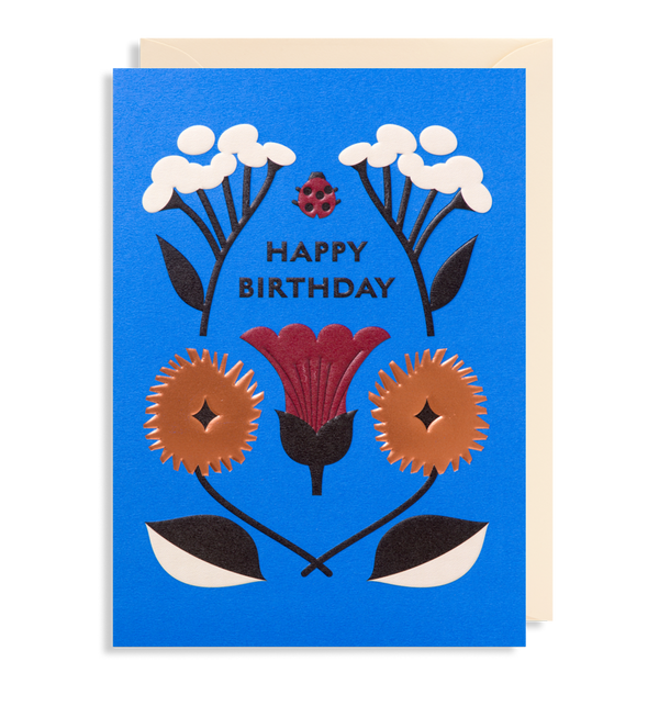 Ladybird Birthday Blue by Lagom