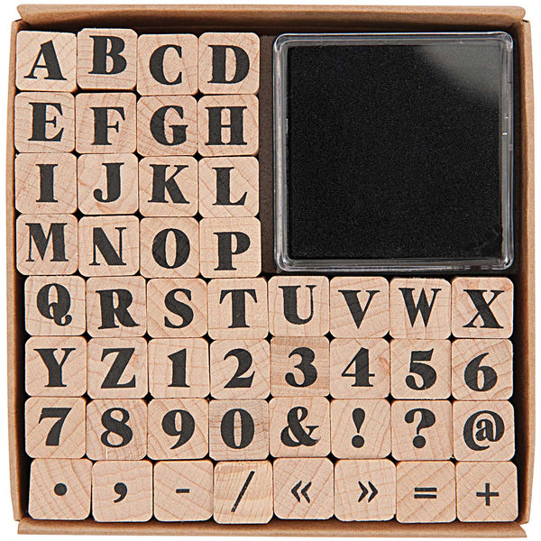 Serif Alphabet Stamp Set