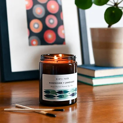 Rosewood + Lavender Soy Wax Candle