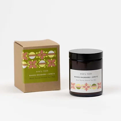 Baked Rhubarb + Spritz Soy Wax Candle by Every Nook