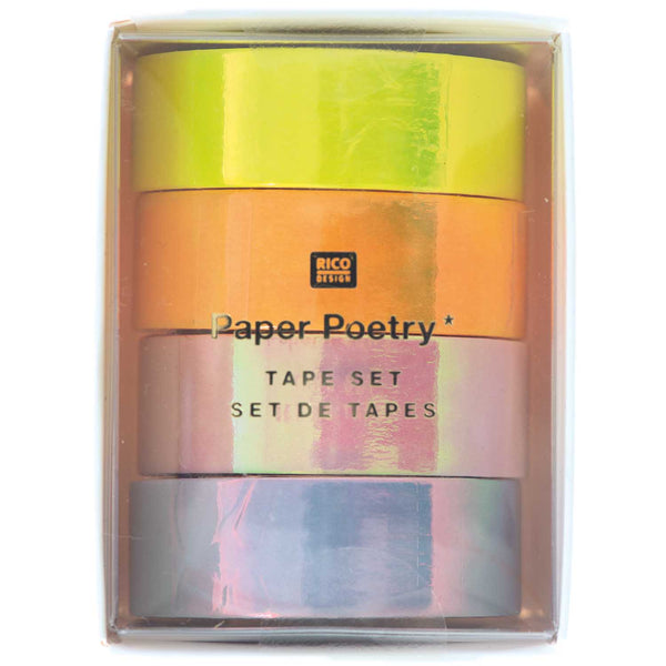 Iridescent Sparkle Washi Tape Set of 4 by Paper Poetry