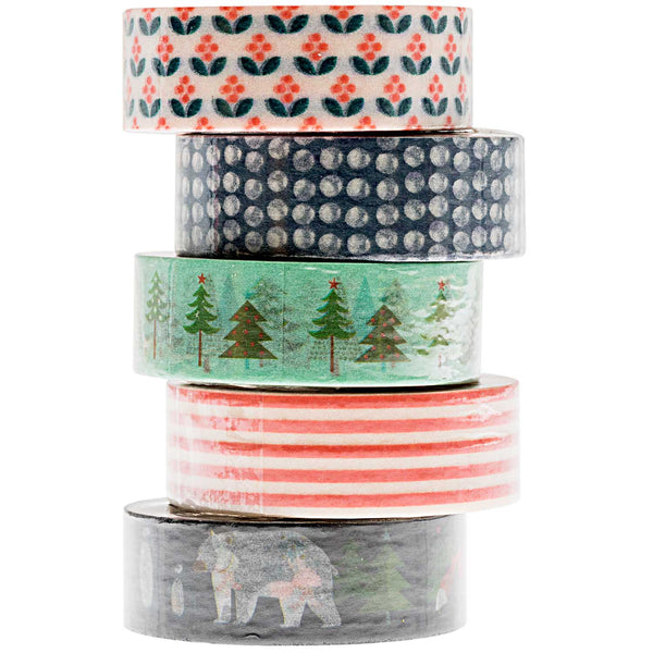 Winter Forest Washi Tape Set of 5