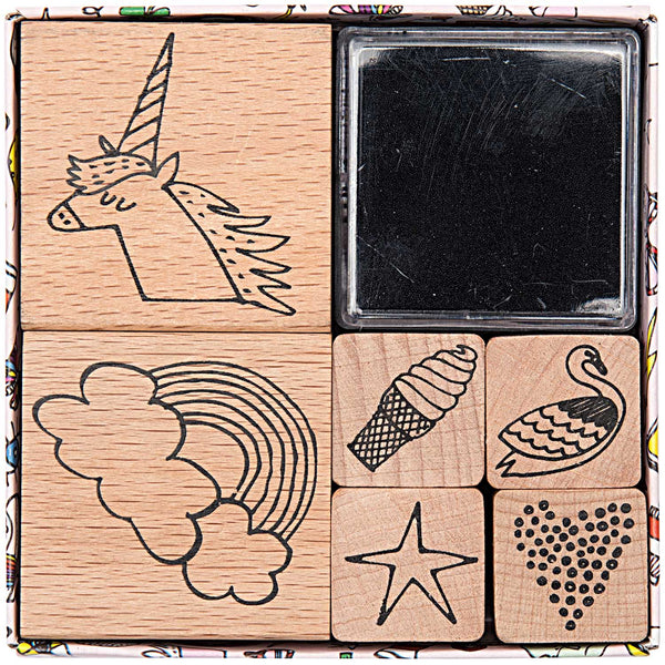 Rainbow Unicorn Stamp Set