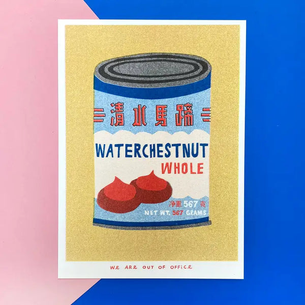 A Can of Water Chestnuts by We Are Out Of Office