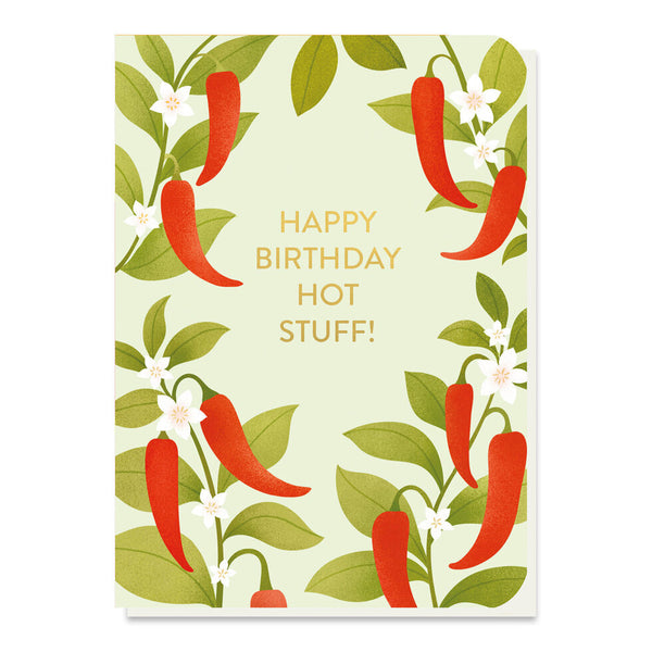 Happy Birthday Hot Stuff - Seed Stick Card