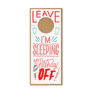 Sleeping It Off Doorknob Card by 1973