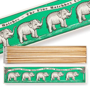 Green Elephants Long Matches by Archivist