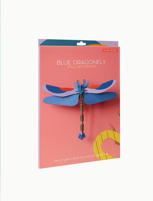 Giant Blue Dragonfly Wall Decoration