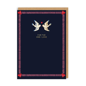 The One I Love Doves Enamel Pin Card by Ohh Deer
