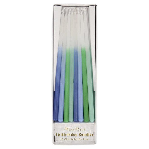 Blue Dipped Tapered Candles