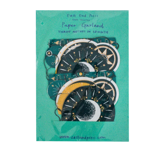 Celestial Screenprinted Paper Garland