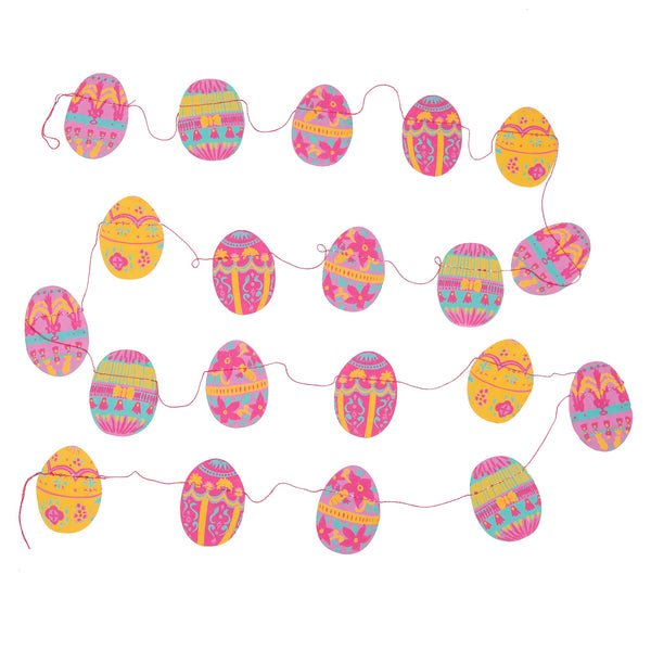 Small Easter Egg Screenprinted Paper Garland