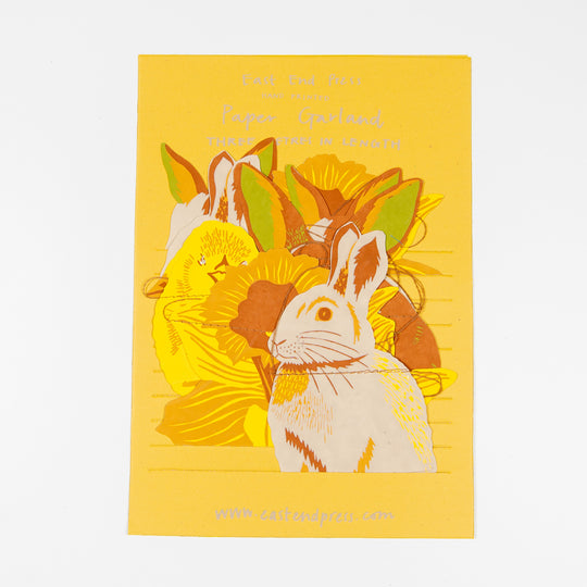 Rabbit and Chick Screenprinted Paper Garland