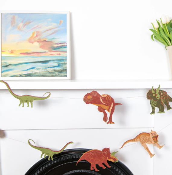 Dinosaurs Screenprinted Paper Garland