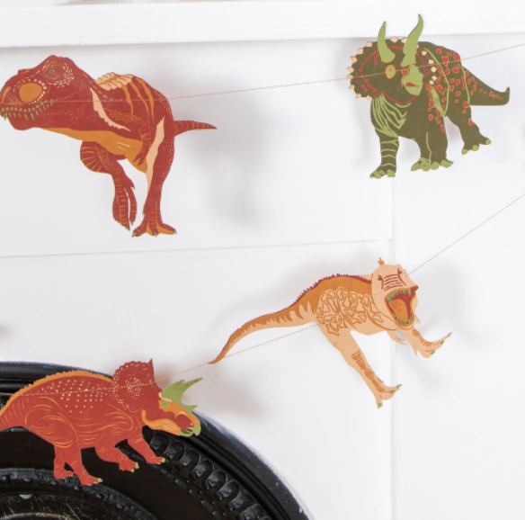 Dinosaurs Screenprinted Paper Garland