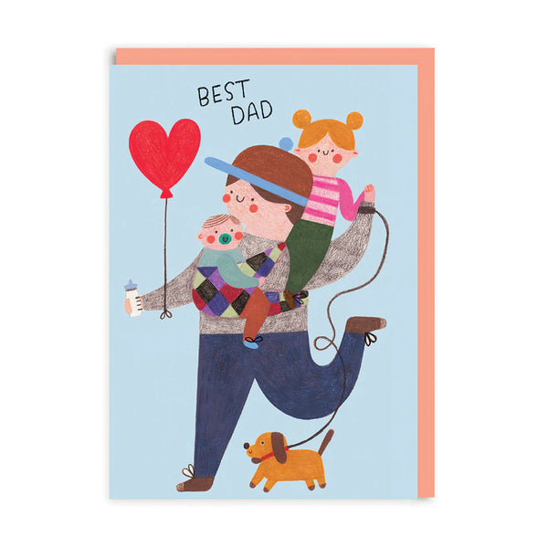 Dad With Kids and Dog