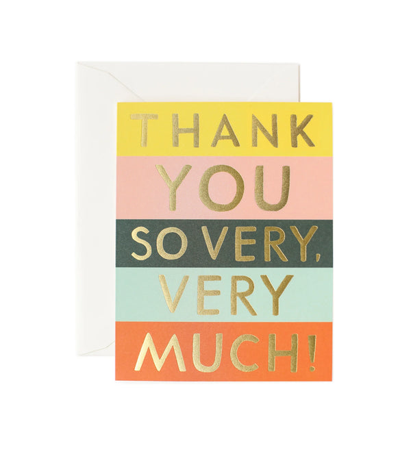 Colour Block Thank You by Rifle Paper Co