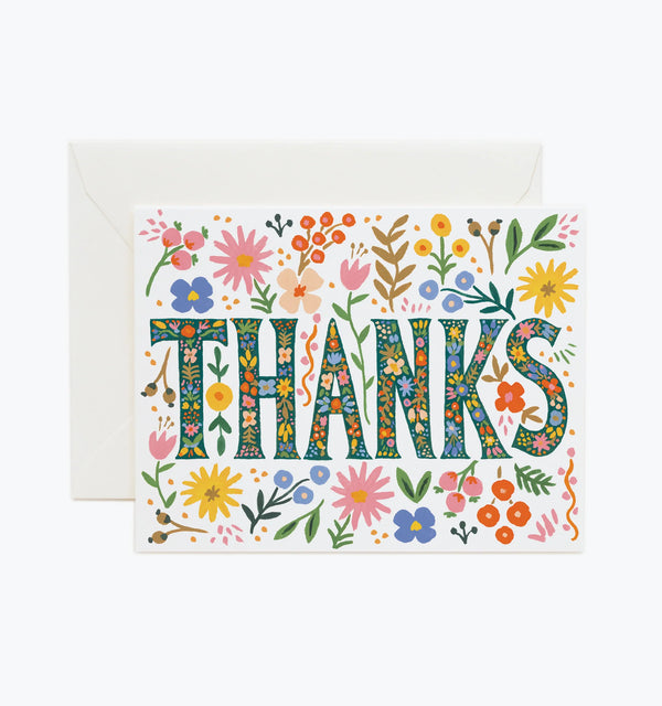 Floral Thanks Letters by Rifle Paper Co
