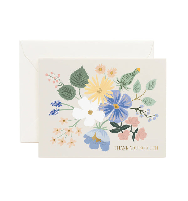 Garden Party Blue Thank You by Rifle Paper Co