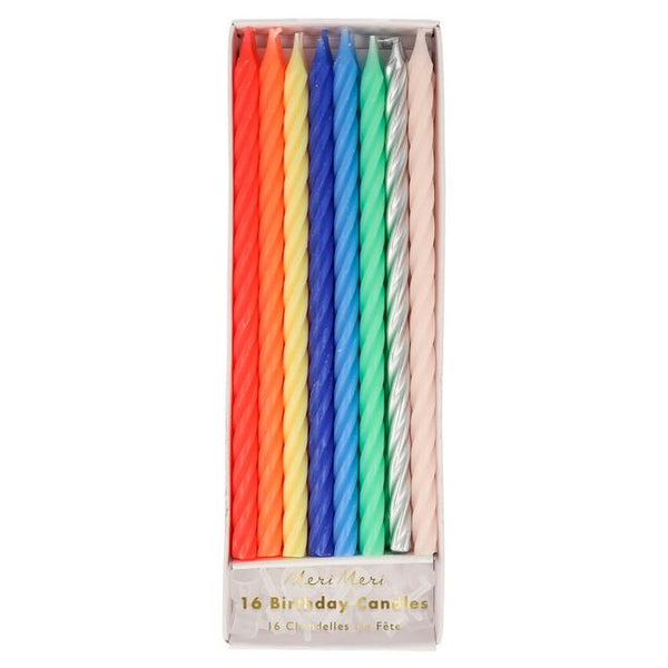 Multicolour Neon Twisted Candles