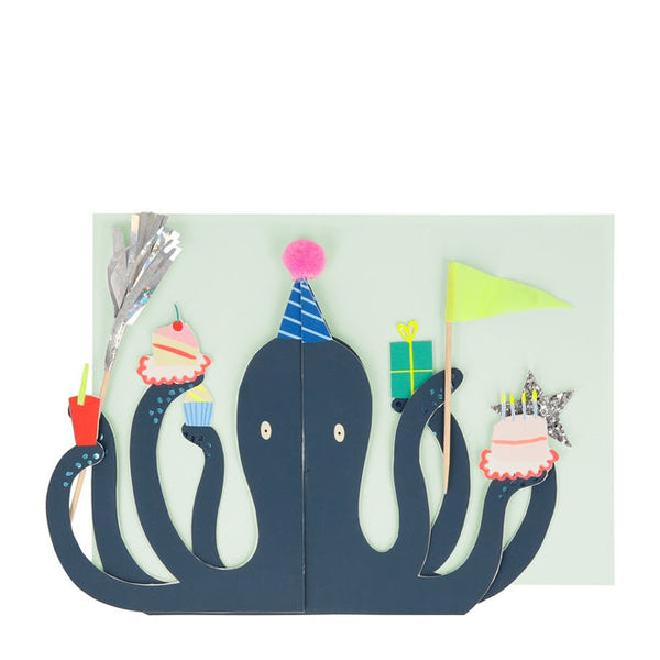 Party Octopus Stand-Up Card