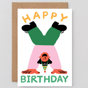 Happy Birthday Handstand by Wrap