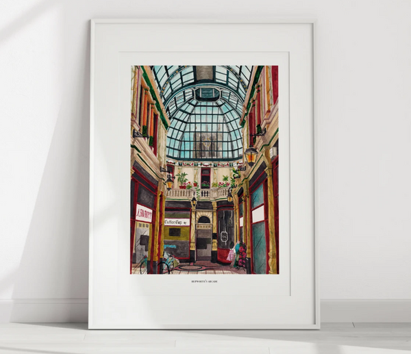 Hepworths arcade illustrated art print by Isobelle cochrane 