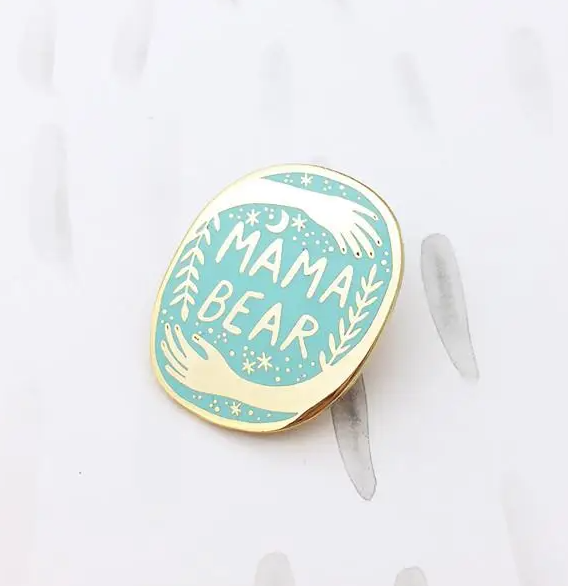 Mama Bear Enamel Pin Badge