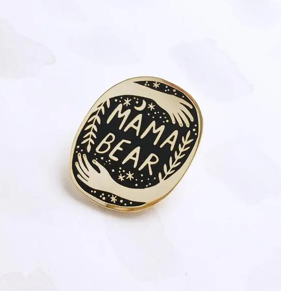 Mama Bear Enamel Pin Badge