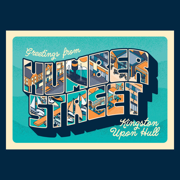 Greetings from Humber Street Postcard by Form Studio