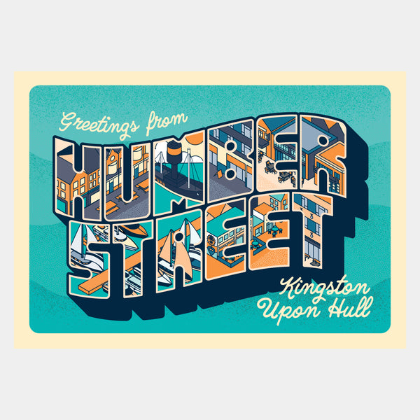 Greetings from Humber Street Postcard by Form Studio