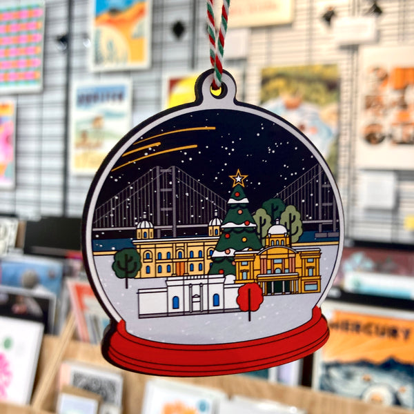 Hull in a Snowglobe Ornament