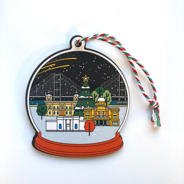 Hull in a Snowglobe Ornament