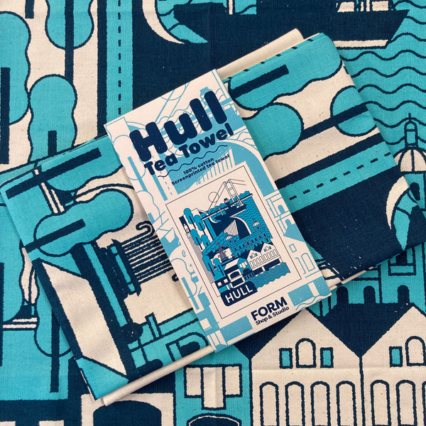 Hull Screenprinted Tea Towel